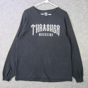 Thrasher Magazine Shirt Mens Large Skateboard Crewneck Long Sleeve Skate Tee